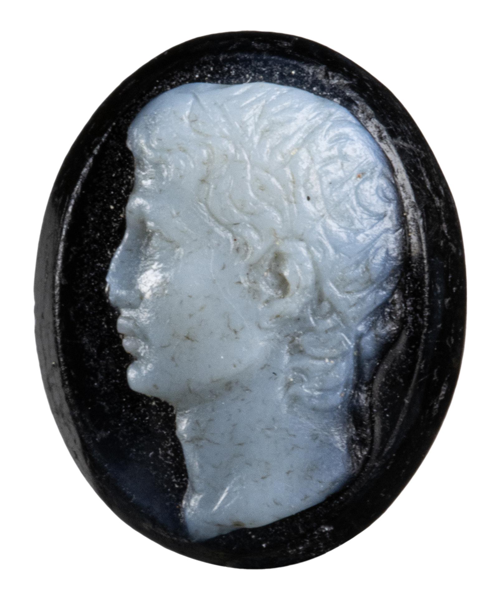 A GRAND TOUR TWO-LAYERS GLASS PASTE CAMEO. PORTRAIT OF AUGUST. (1 of 1)