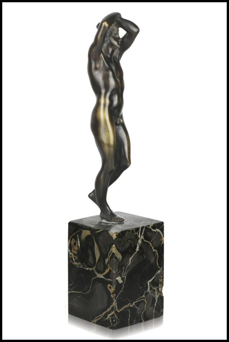 Barthelemy Prieur (Berzieux, 1536-Parigi, 1611) (school of) Narcissus: Barthelemy Prieur (Berzieux, 1536-Parigi, 1611) (school of) Narcissus Bronze, redish patina Overall 30x7x8 cm Bronze 20x5x5,5 cm The artwork had long been attributed to Francesco da Sant'Agata, but re