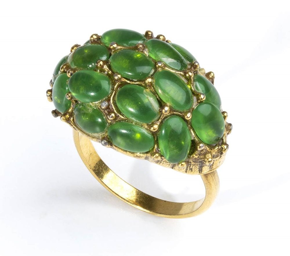 Chrysoprase gold ring (1 of 5)