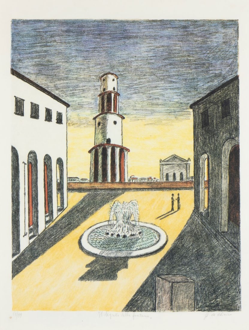 GIORGIO DE CHIRICO (Volo 1888-Roma 1978), Il segreto della fontana (1 of 1)