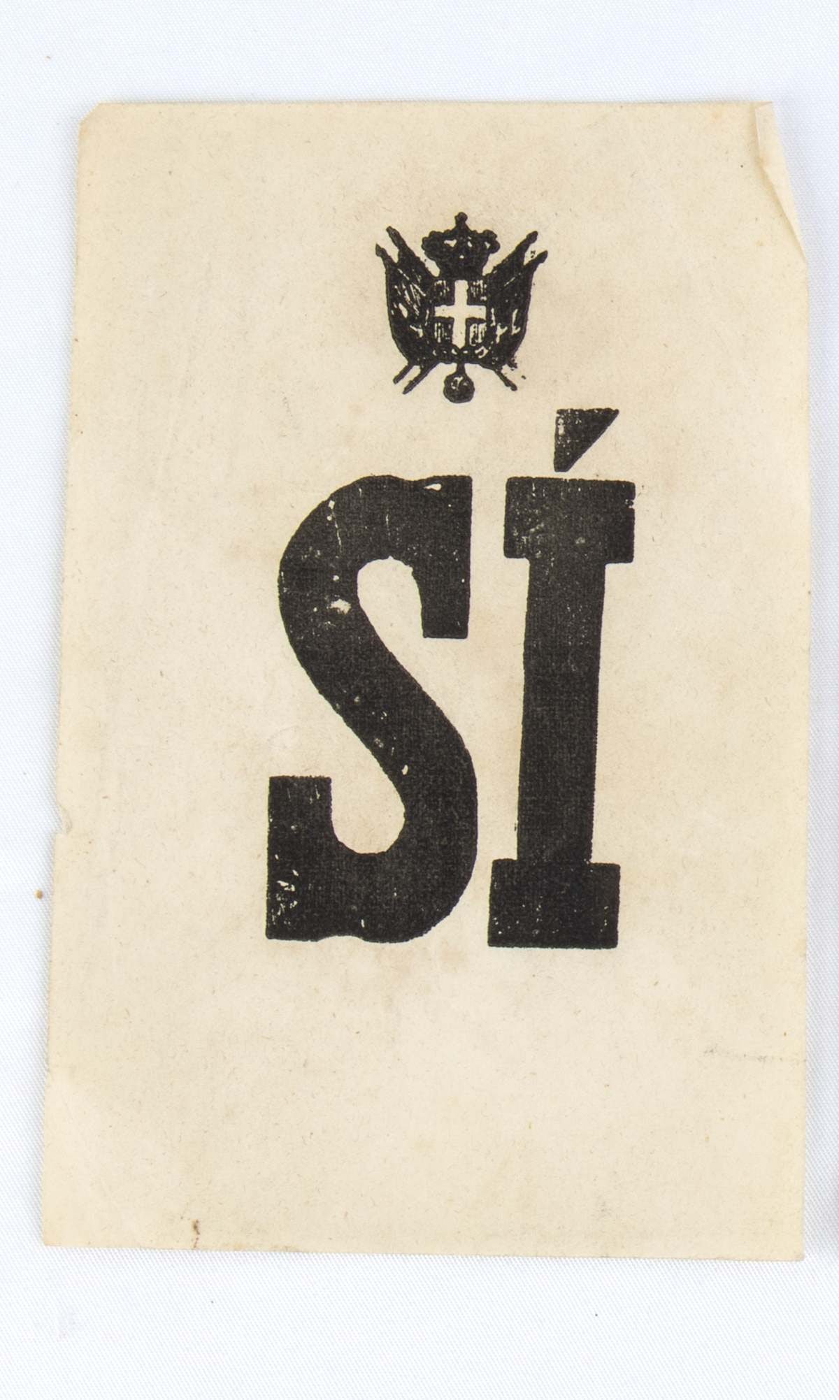 Risorgimento / Regno d'Italia - SCHEDA votazione al plebiscito (1 of 1)