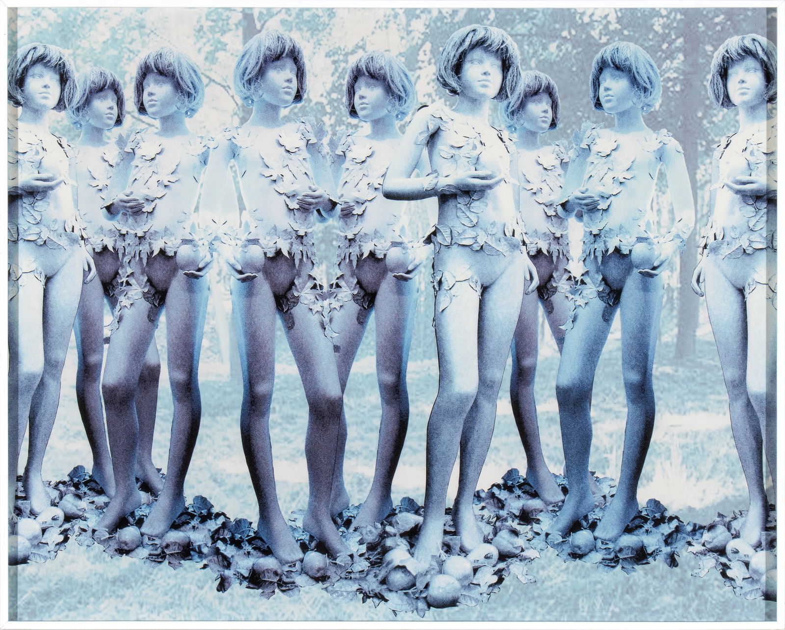 VINCENZO CECCATO (1943-2021) Mutazione - Figure vegetali: Mutazione - Figure vegetali 2008 Silkscreen and plotter painting on canvas and plexiglass 80 x 100 cm Signed, dated and titled on the back: V. Ceccato, 2008, Mutazione - Figure vegetali Excellent cond