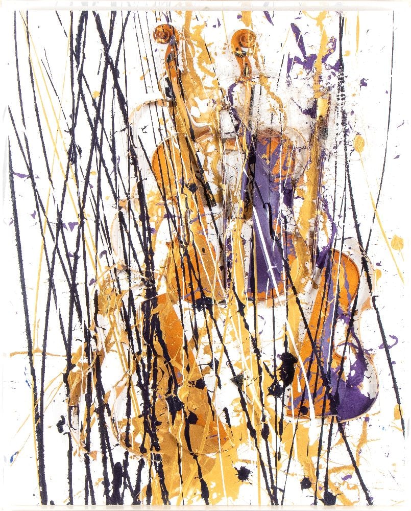 ARMAND PIERRE FERNANDEZ ARMAN (Nizza 1928-New York 2005), Untitled: ARMAND PIERRE FERNANDEZ ARMAN (Nizza 1928-New York 2005)Untitled2002Violin with traces of acrylic applied on board100 x 80 cmSigned at the bottom: ArmanAuthentication by Vecchiato Art Galleries, archi