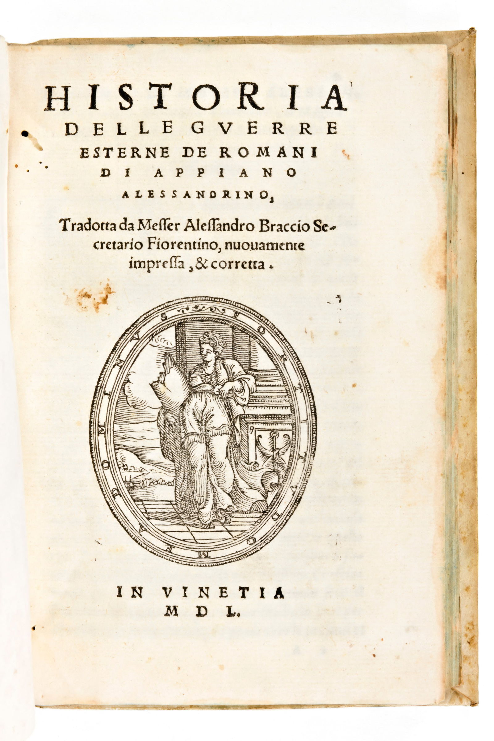 Appianus : Appiano Alessandrino Historia Delle guerre civili et esterne de romani. 2 volumi. (1 of 1)