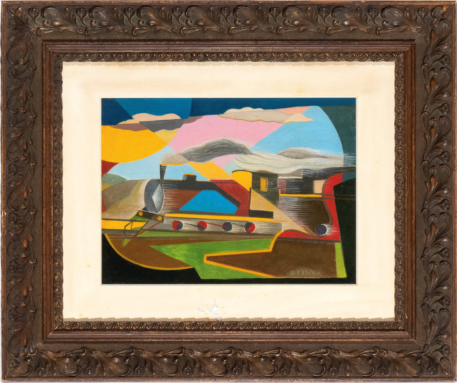 GIULIO D'ANNA (Villarosa 1908 - Messina 1978)  Dinamismo di un treno (1 of 1)