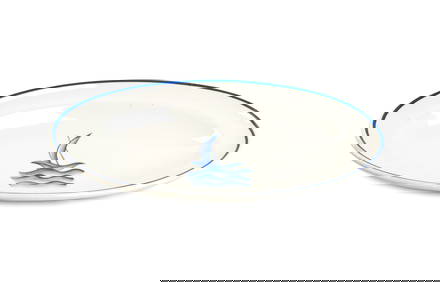 GIO PONTI (Milano 1891 - 1979) Oval plate with sailing boat (1 of 2)