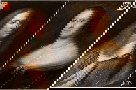 Philippe de Champaigne (cerchia di) a) Portrait of a nobleman of the Grand-Rullecourt family; b): Philippe de Champaigne (cerchia di) a) Portrait of a nobleman of the Grand-Rullecourt family; b) Portrait of a noblewoman of the Cambrai family. Pair of paintings Second half 17th Century Oil on canva