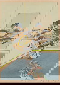 FRANCIS BACON (Dublino 1909 - Madrid 1992) , Figure writing reflected in a mirror 1977: FRANCIS BACON(Dublino 1909 - Madrid 1992) Figure writing reflected in a mirror 1977 Lithograph on paper 103 x 74 cm (sheet) / 93 x 64 cm (plate) Signed bottom right, edition bottom left: 88/180 Good c