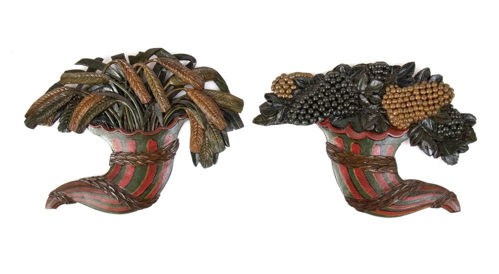 A pair of Italian Louis XVI cornucopia friezes Central Italy, 18th century (1 of 3)