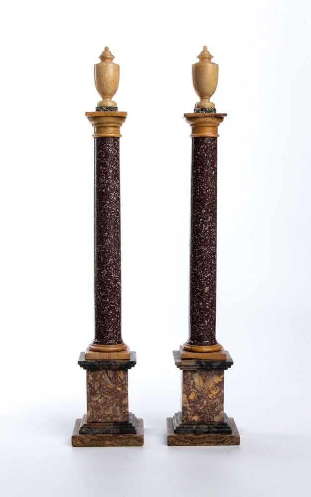 A pair of marble columns with urns Italy, 18th century (1 of 4)