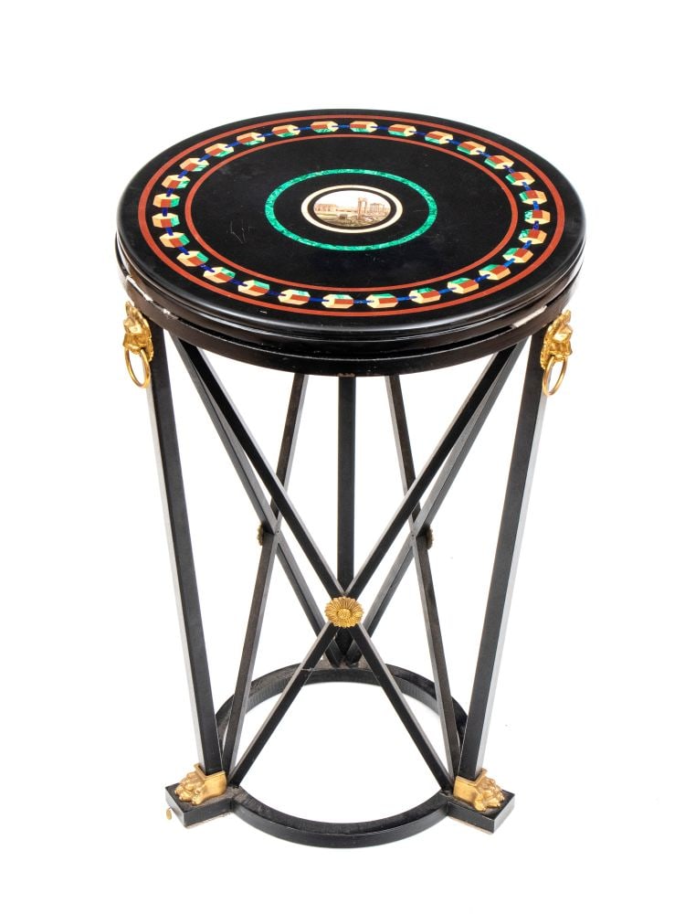 Gran Tour center table with hard stone inlay top Rome, 19th century (1 of 9)
