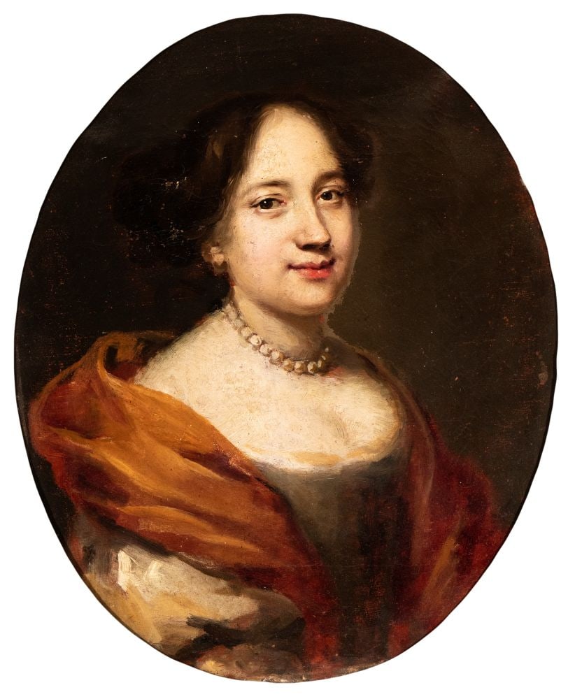 Portrait of a Lady with pearls France, 18th century (1 of 4)