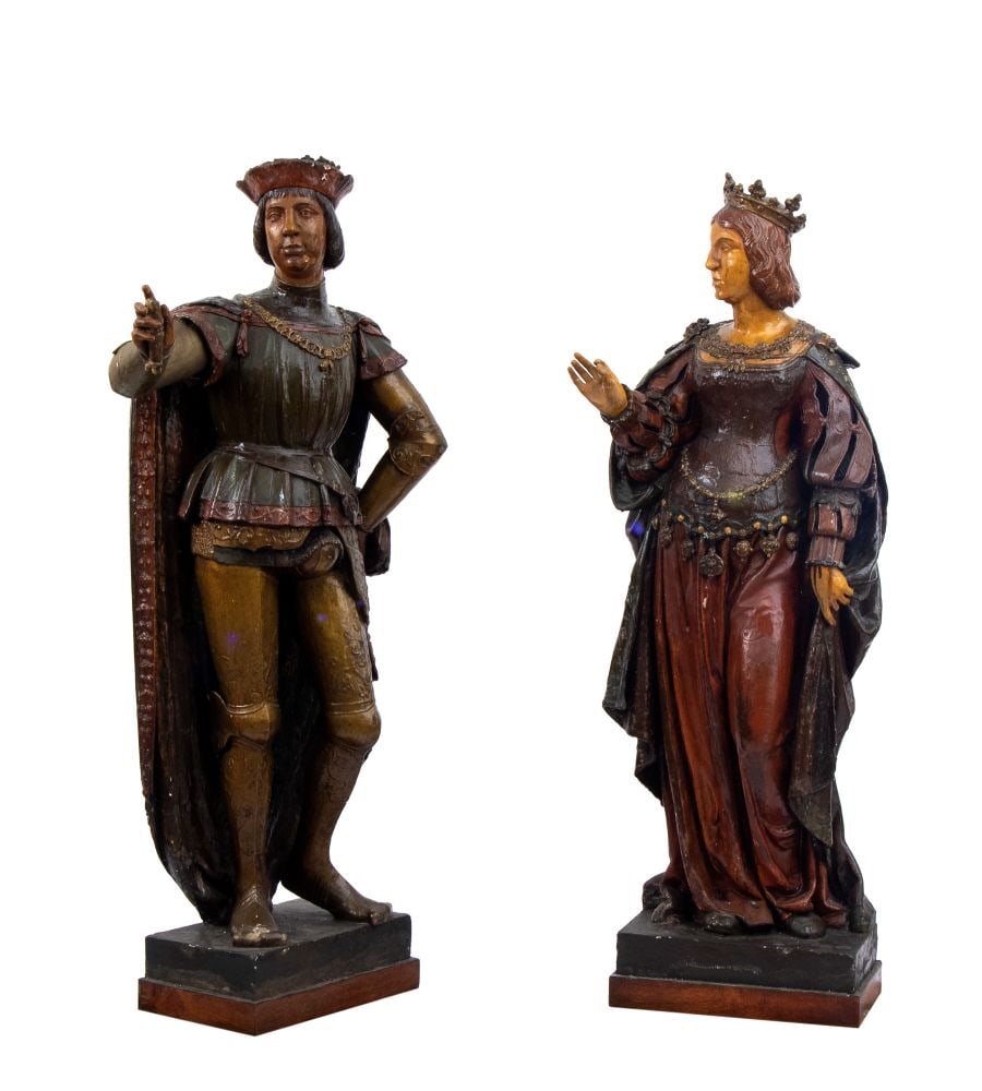 A pair of French plaster sculpture 16th century (1 of 8)