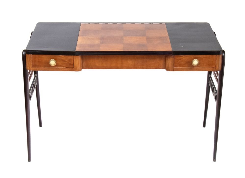 Paolo Buffa (attribuito a) (1903 - 1970) Vanity in walnut and ebony-stained wood - 1950s (1 of 6)