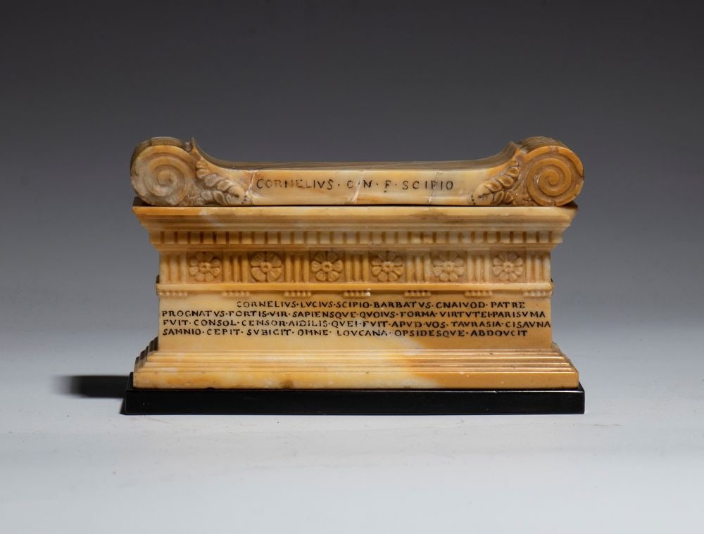 Marble inkwell inscribed to Cornelius Scipio, Grand Tour of Rome - 19th century (1 of 3)