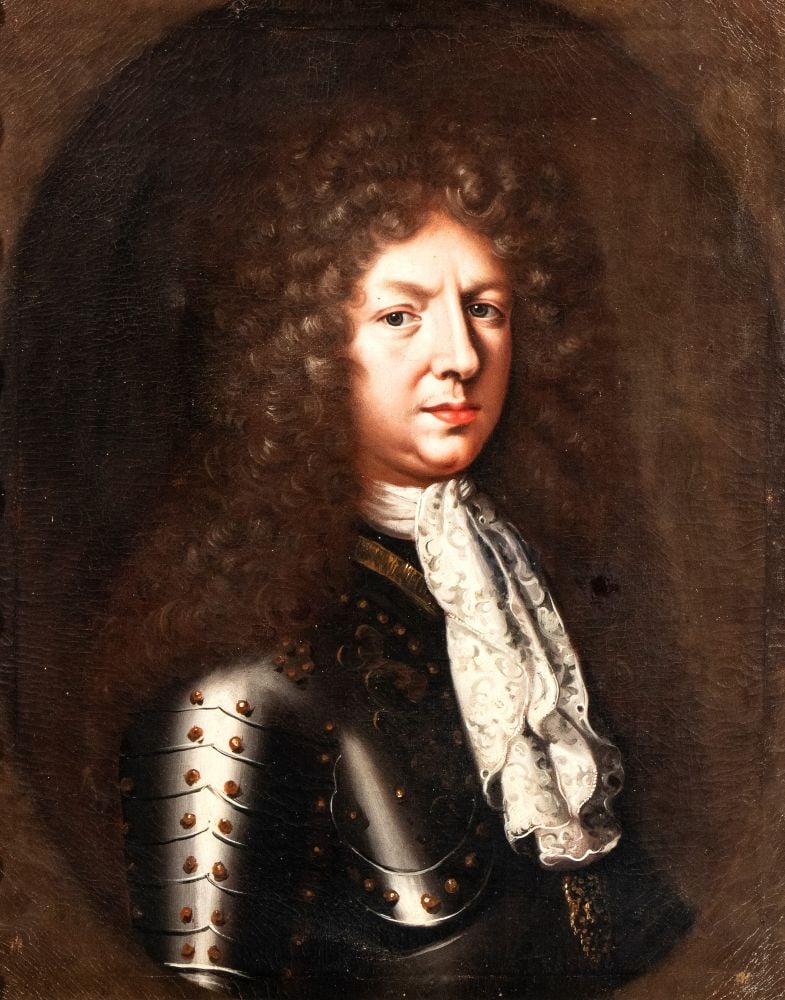 Portrait of a Gentleman in Armor - France, early 18th century: Portrait of a Gentleman in Armor - France, early 18th centuryHeight x width with frame: 85 x 71 cmin an elegant three-quarter profile, clad in burnished armor. A work by Nicolas de Largillière.Item c