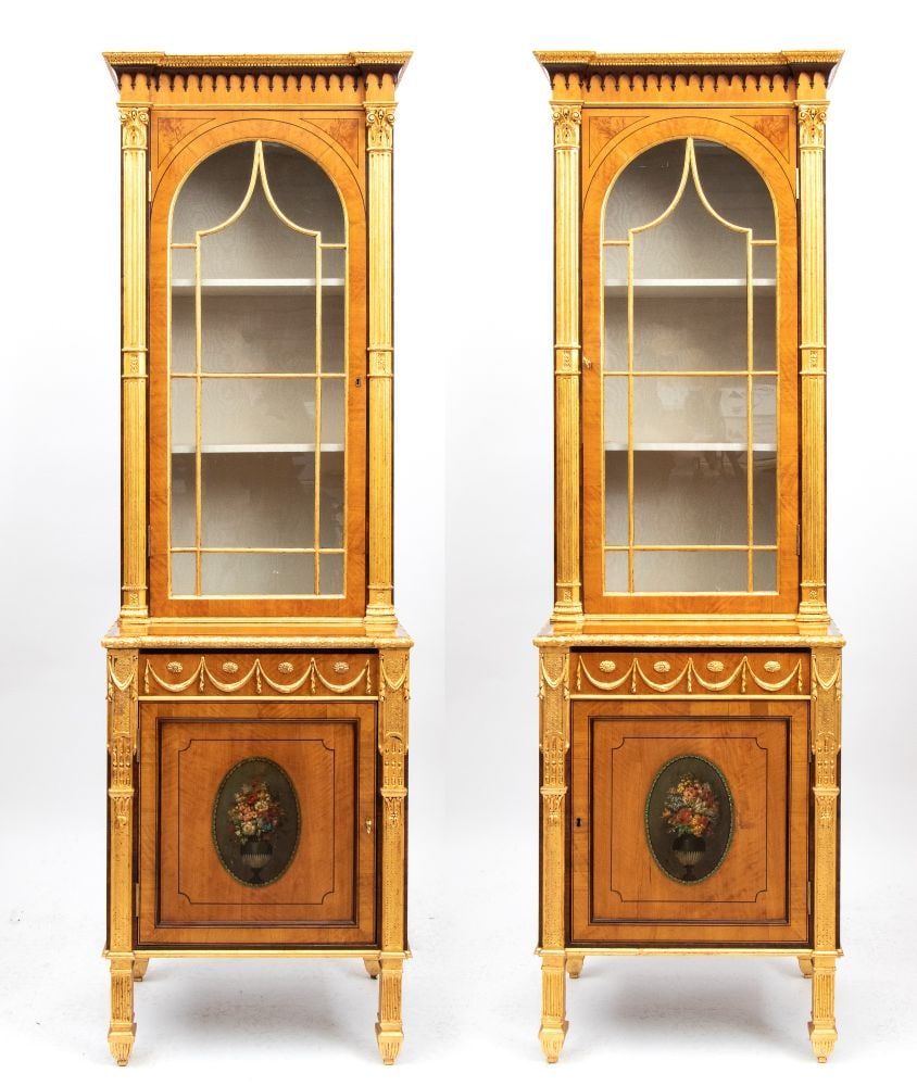 A pair of Adam-style painted display cabinets - Ireland, 18th century (1 of 11)