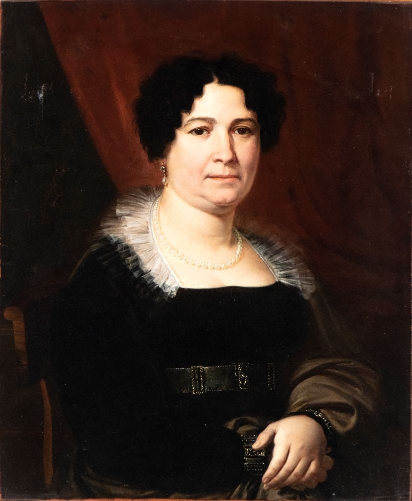 Portrait of a Lady in a Black Dress - 19th century (1 of 1)