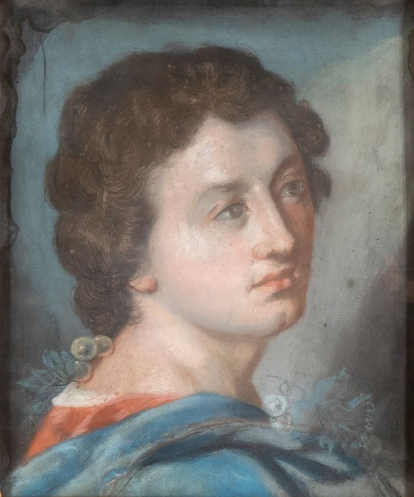 Artista italiano, XVIII - XIX secolo () Head of a young man - (1 of 2)
