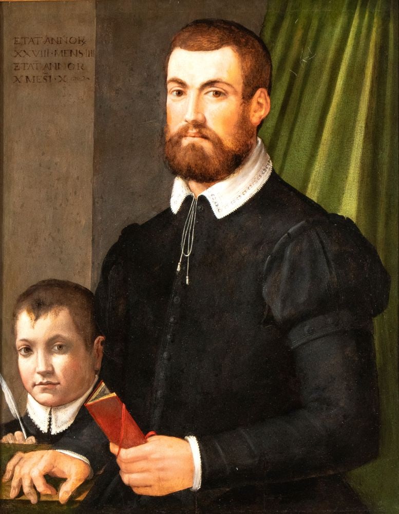 Santi di Tito (Sansepolcro 1536 - Firenze 1603) Ritratto di gentiluomo con figlio (1 of 5)