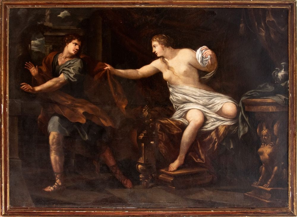 Ciro Ferri (cerchia di) (Roma 1634 - 1689) Giuseppe e la moglie di Putifarre (1 of 5)