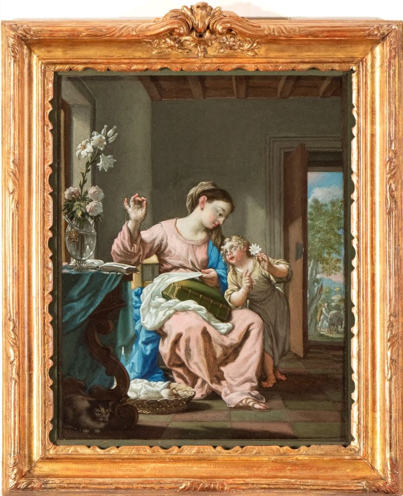 Francesco Trevisani (Capodistria 1656 - Roma 1746) Madonna del cucito (1 of 6)