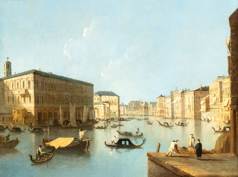 Giovanni Antonio Canal detto il Canaletto (seguace di) (Venezia 1697 - 1768) Il Canal Grande dalle (1 of 4)