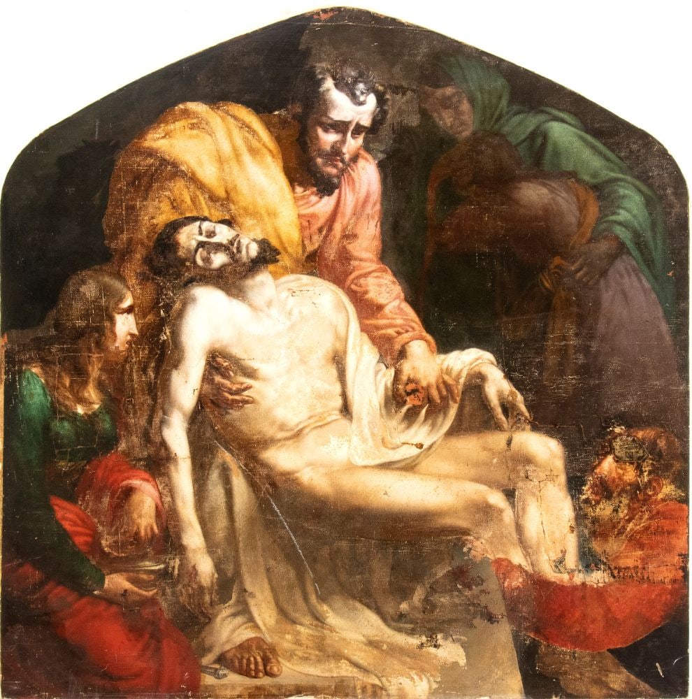 Peter Paul Rubens (seguace di) (Siegen 1577 - Anversa 1640) Compianto sul Cristo morto (1 of 2)