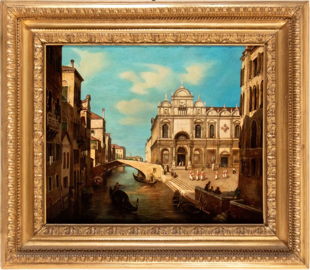 Artista attivo a Venezia, XIX secolo () Veduta di Campo San Giovanni e Paolo, con la facciata della (1 of 4)