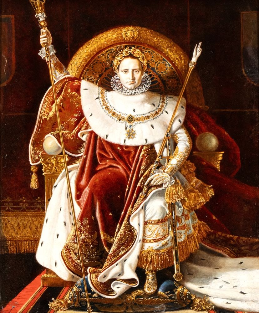 Jean Auguste Dominique Ingres (copia da) (Montauban 1780 - Parigi 1867) Napoleone I sul suo trono (1 of 5)