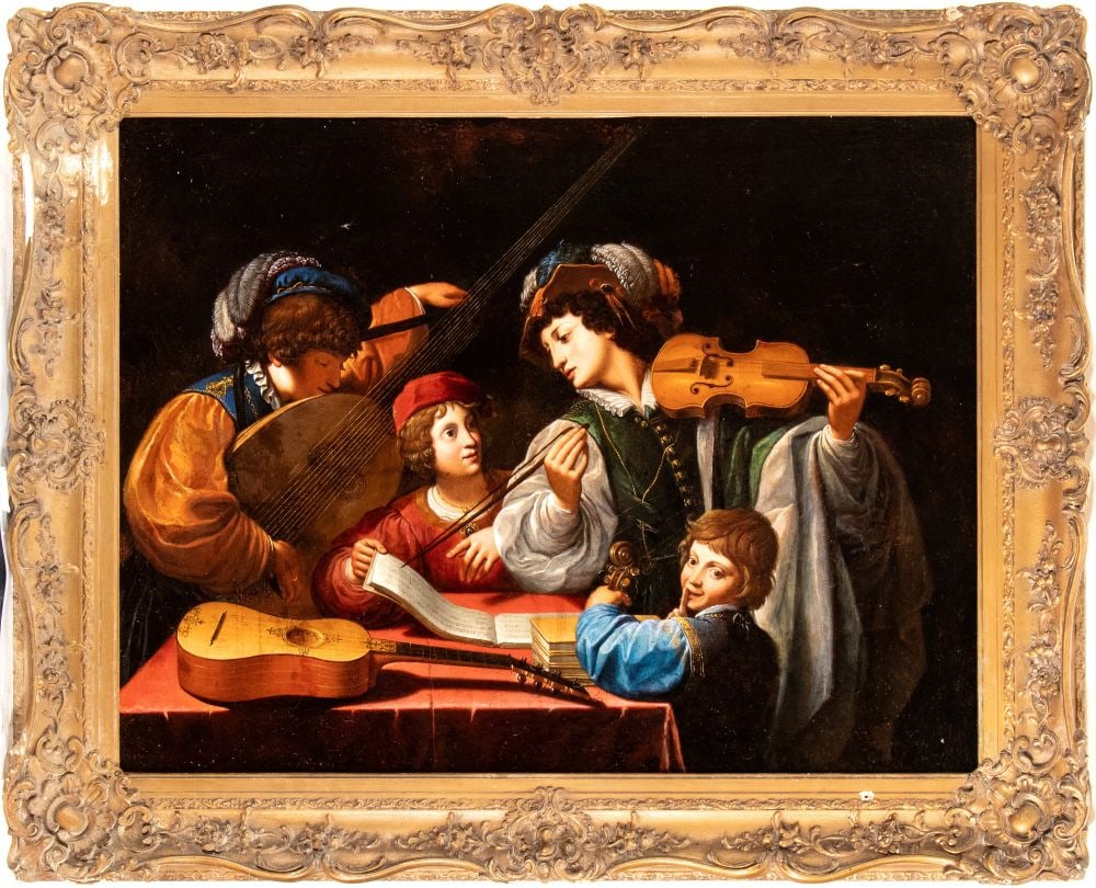 Lionello Spada (seguace di) (Bologna 1579 - Parma 1622) Concerto (1 of 6)