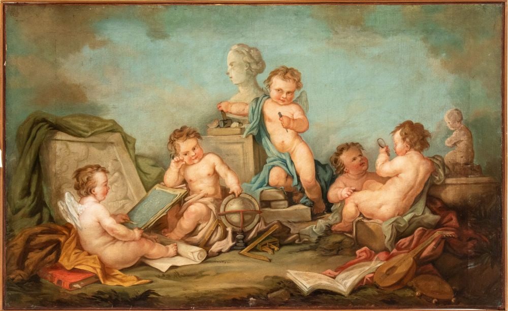 Artista francese, XVIII secolo () Allegoria delle Arti (1 of 4)