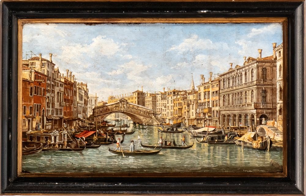 Artista attivo a Venezia, XIX secolo () Veduta del ponte di Rialto (1 of 4)