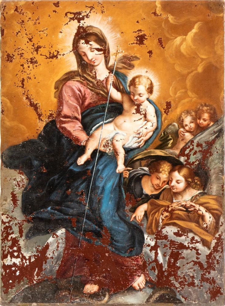 Pietro Berrettini detto Pietro da Cortona (seguace di) (Cortona 1596 - Roma 1669) Immacolata (1 of 3)