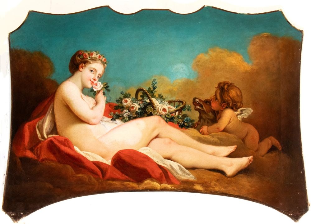 Artista francese XVIII - XIX secolo () Venere e Cupido (1 of 4)