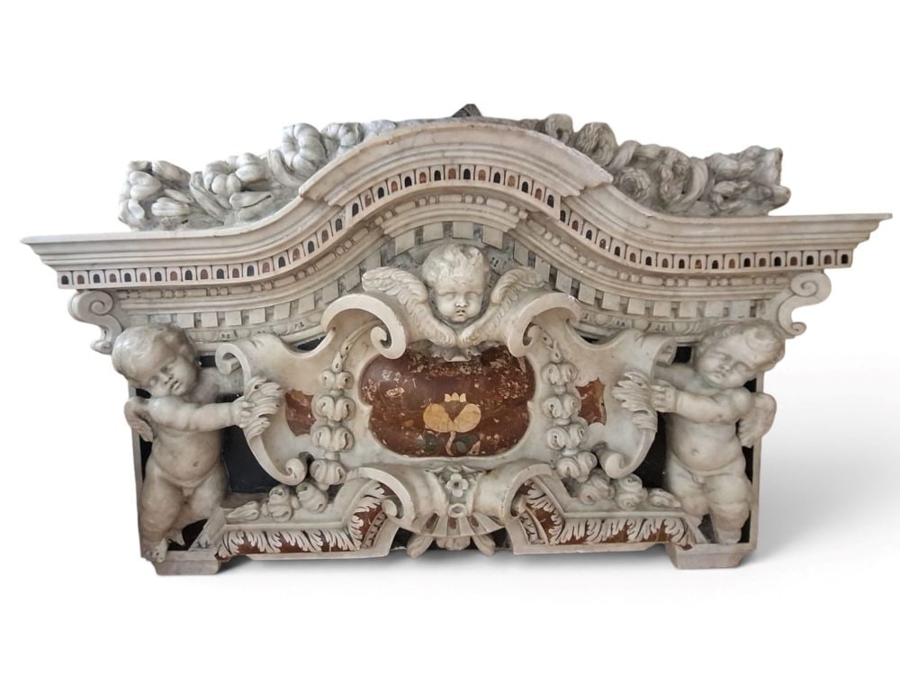 Baroque Tabernacle in Polychrome Marble - 3