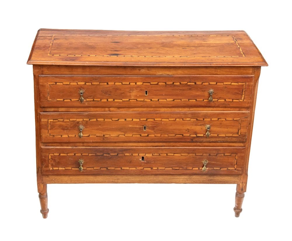 Italian inlaid chest of drawers (1 of 7)