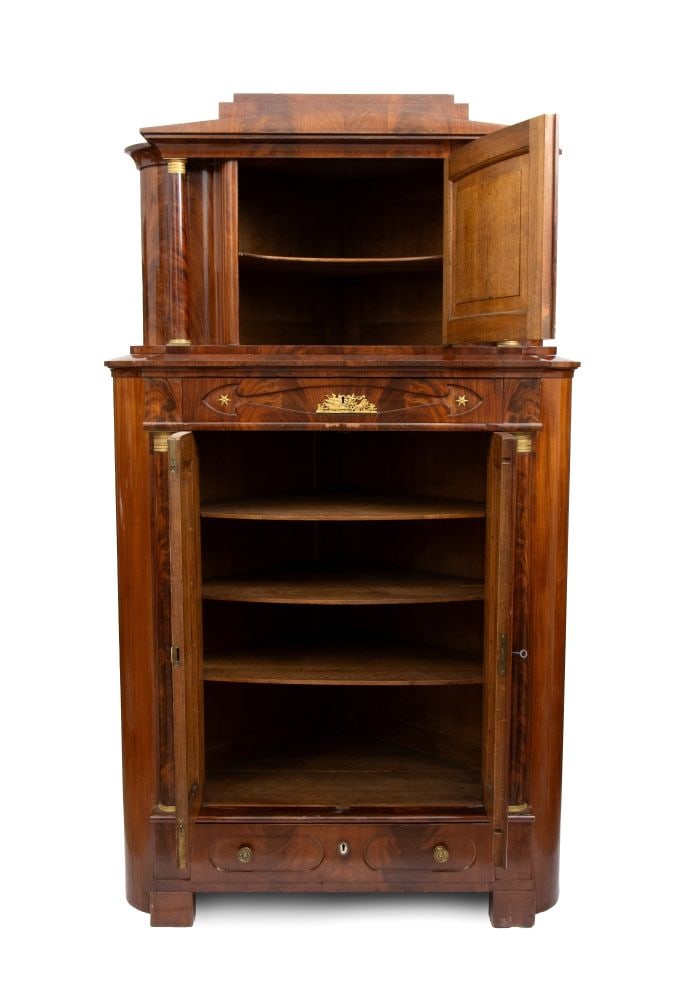 Biedermeier double-section corner cabinet - 3