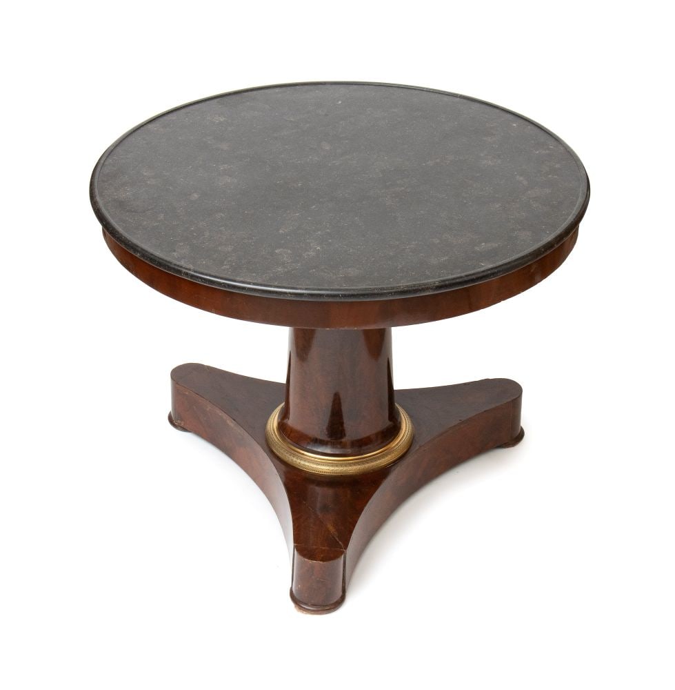 Round table with a marble top from the Empire period (1 of 5)