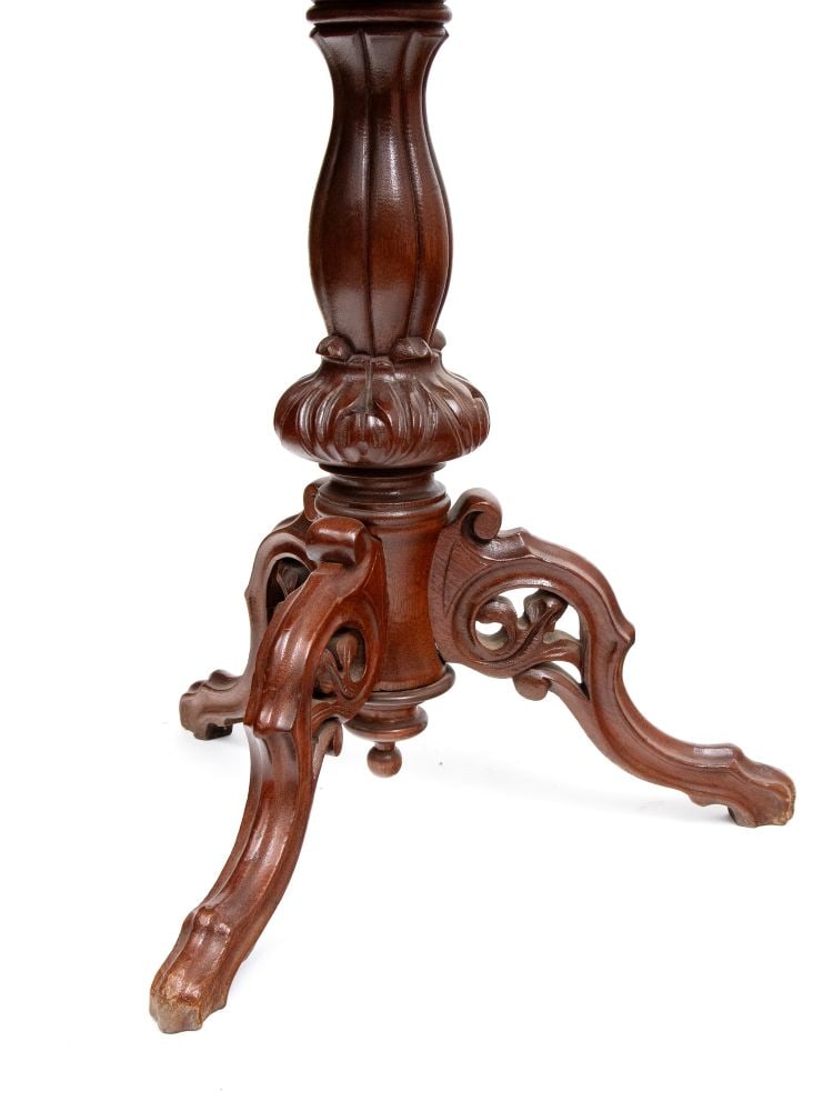 Biedermeier-style flower-shaped work table - 8