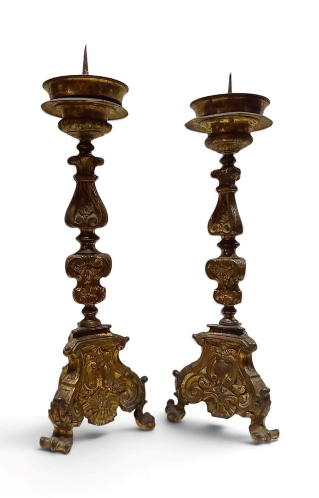 Pair of bronze candlesticks (1 of 1)