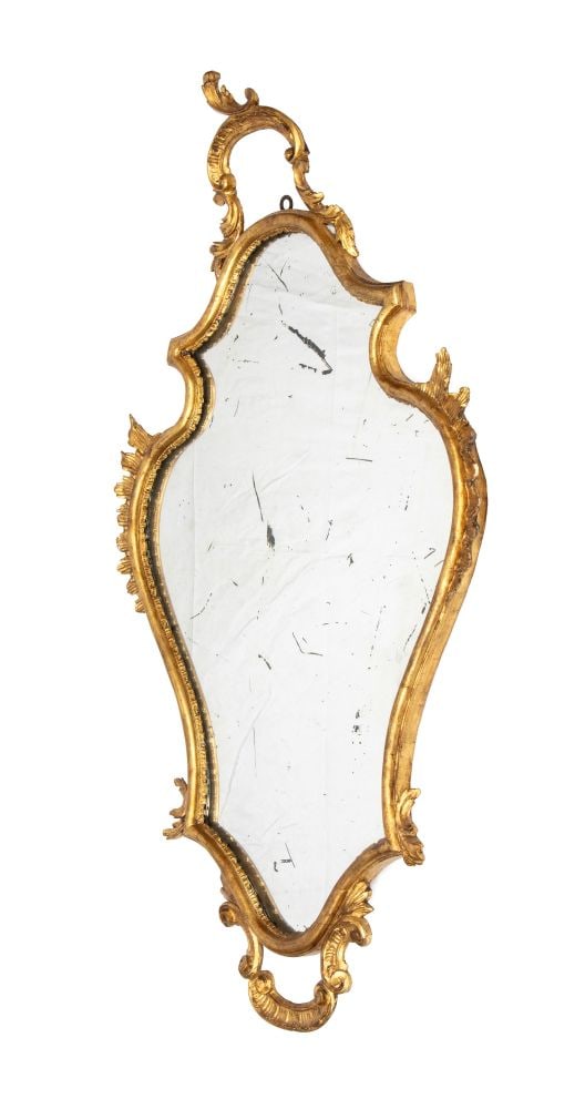 Louis XV-style gilded mirror: Louis XV-style gilded mirrorHeight x width: 130 x 72 cm 20th centurymade of carved and gilded wood.Item condition grading: **** good.The lot is in a good state of preservation with the normal wear