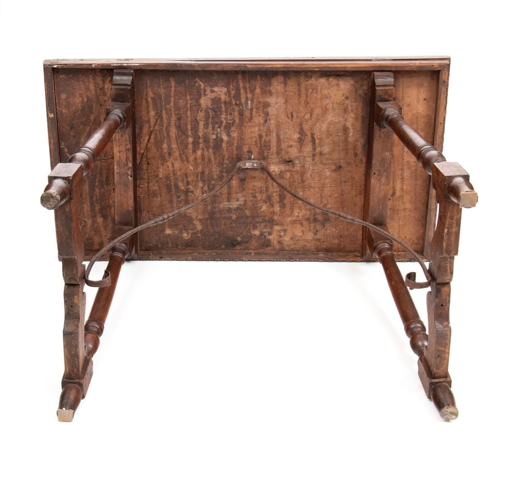 Walnut Trestle table - 6