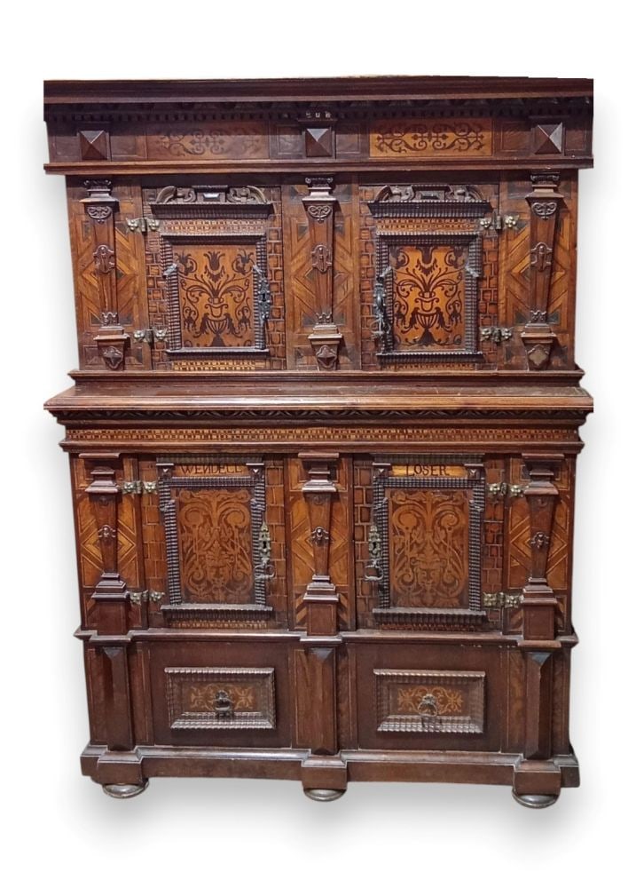 Double-body inlaid cabinet - Central Europe, 19th century (1 of 3)