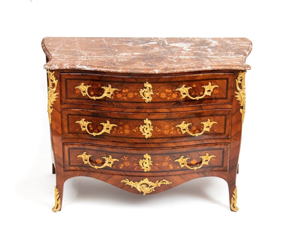 Inlaid chest of drawers - France, early 19th century (1 of 10)
