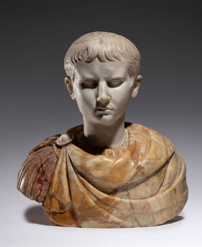 Marble bust of Caesar, Roman emperor - 19th century (1 of 6)