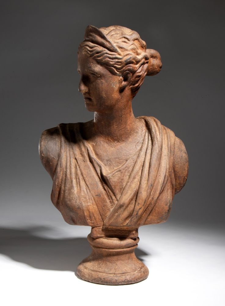 Iron bust of Diana - Late 19th century–early 20th century (1 of 6)