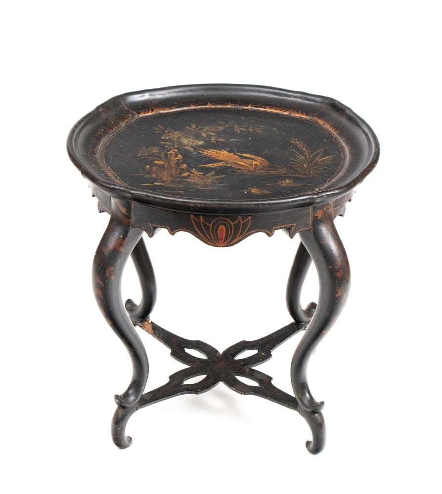 Napoleon III-style tray-top coffee table with chinoiserie motifs - France, late 19th century– (1 of 6)