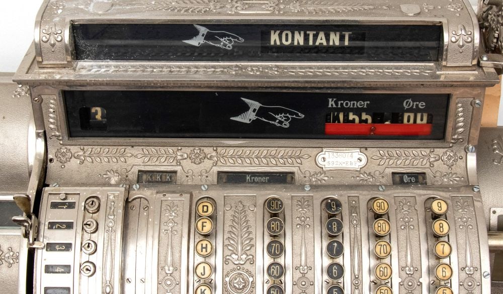 NATIONAL CASH REGISTER COMPANY Mechanical cash register Model 592X-ELF - US, 20th century - 4