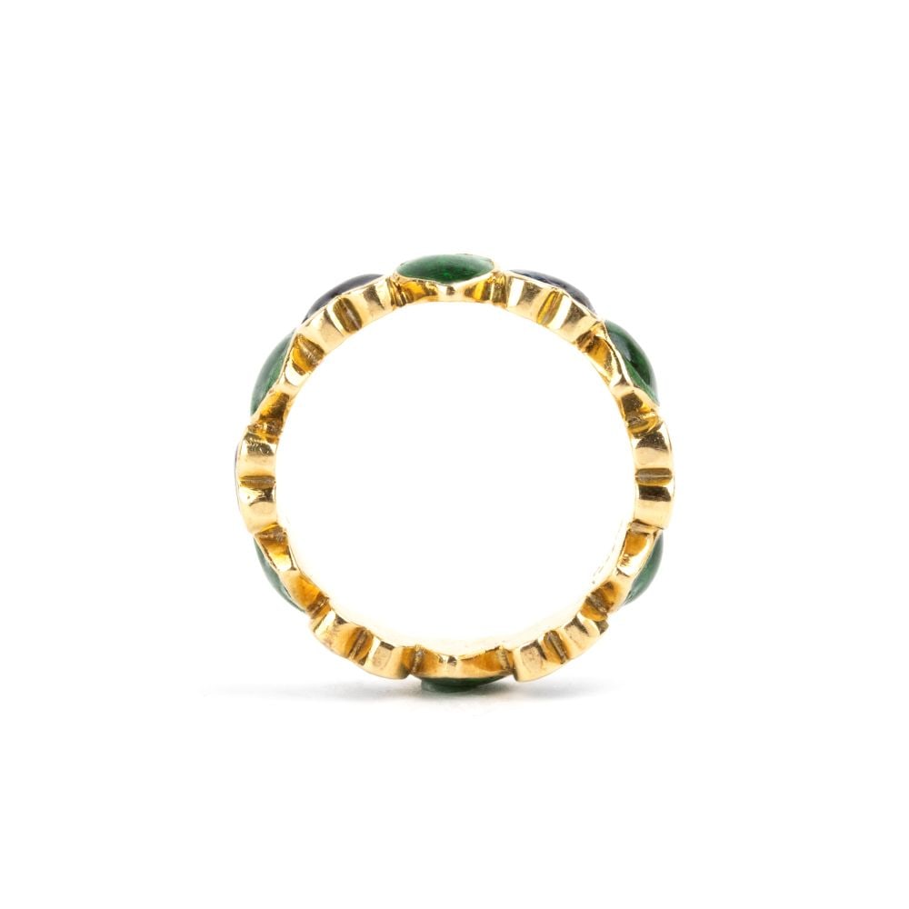 GUCCI Enamel gold ring - 2